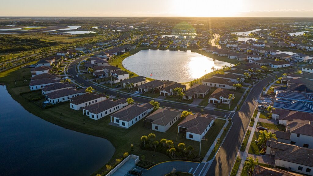 Aerial photo of Maple Ridge community in Ave Maria, FL