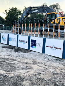 Shovels prepared for the first dig.